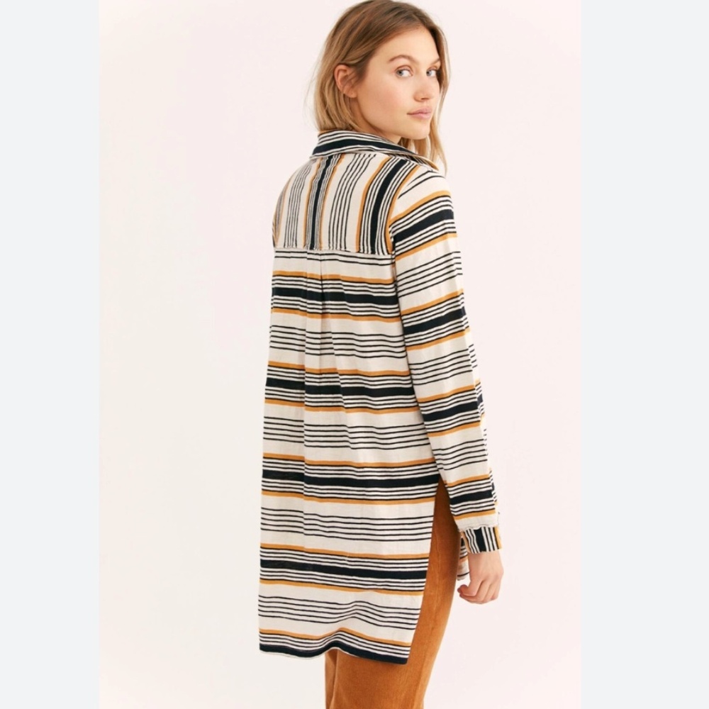 Free People FP Beach movement striped breaker tunic top XS - Picture 2 of 6